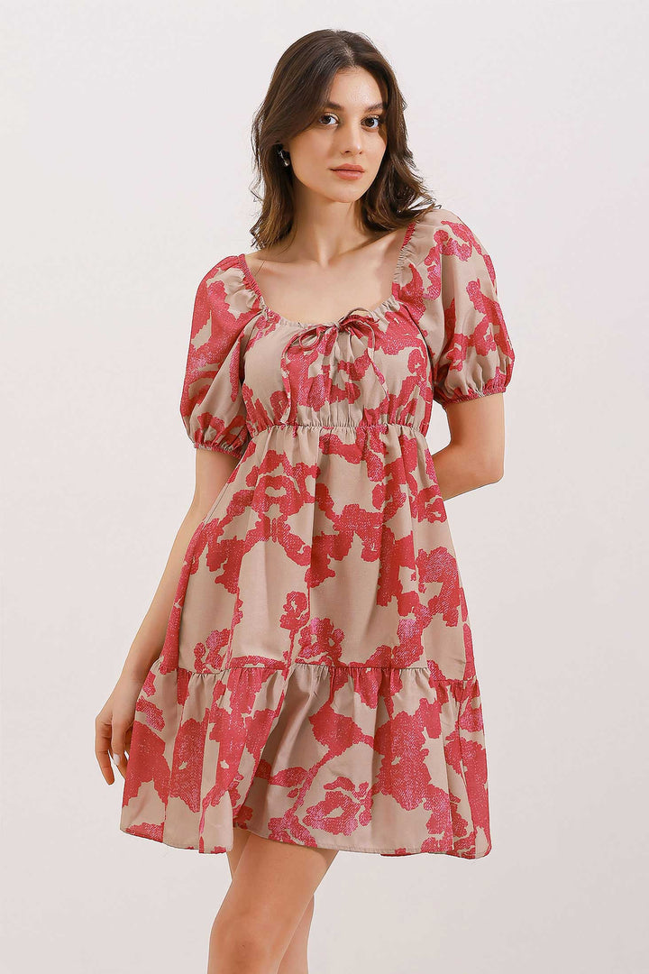 BGD Women Flared Poplin Dress - Dark Fuchsia - Avondale