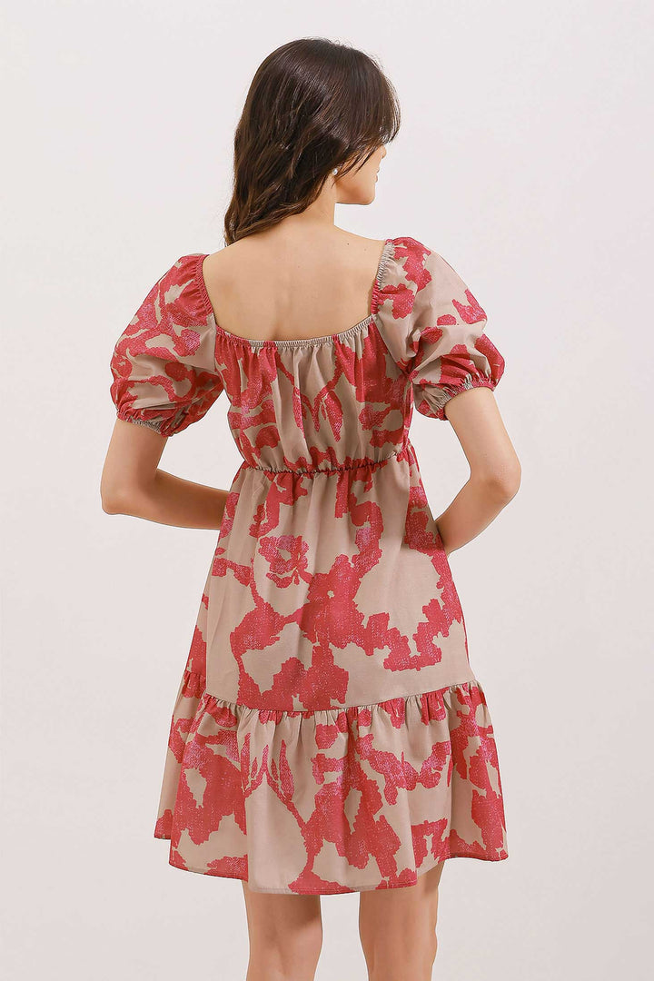 BGD Women Flared Poplin Dress - Dark Fuchsia - Avondale