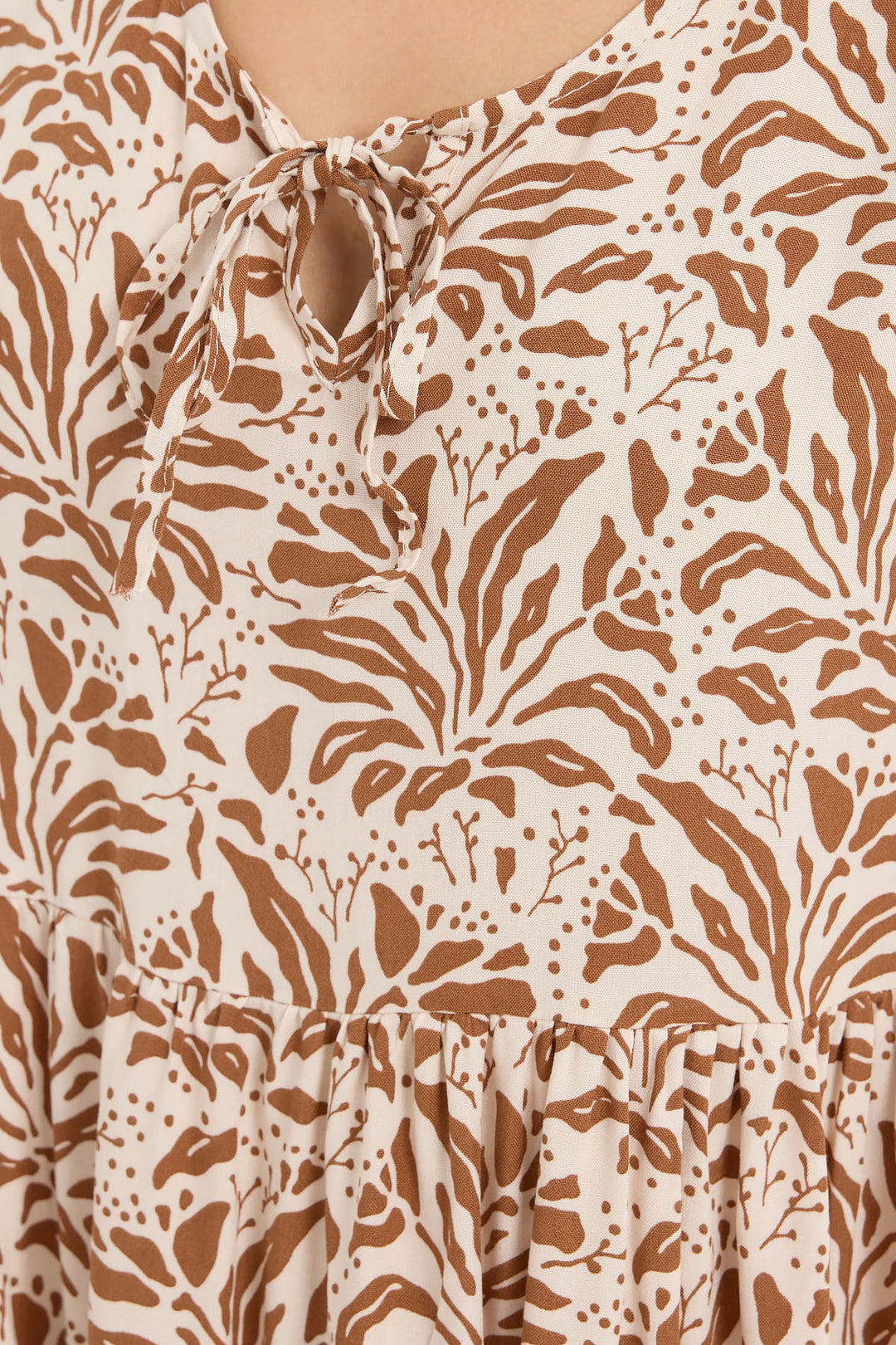 BGD Women V Neck Short Dress - Brown. - Avondale