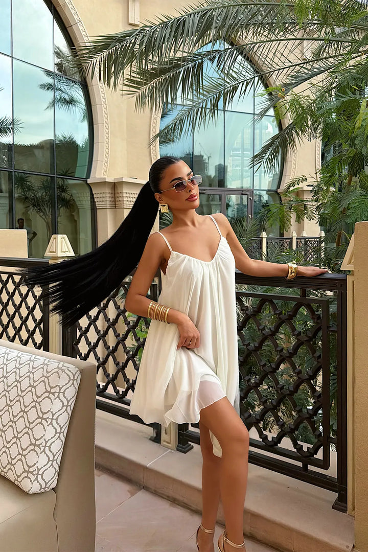 EYY Women White Strappy Midi Dress - Texas City