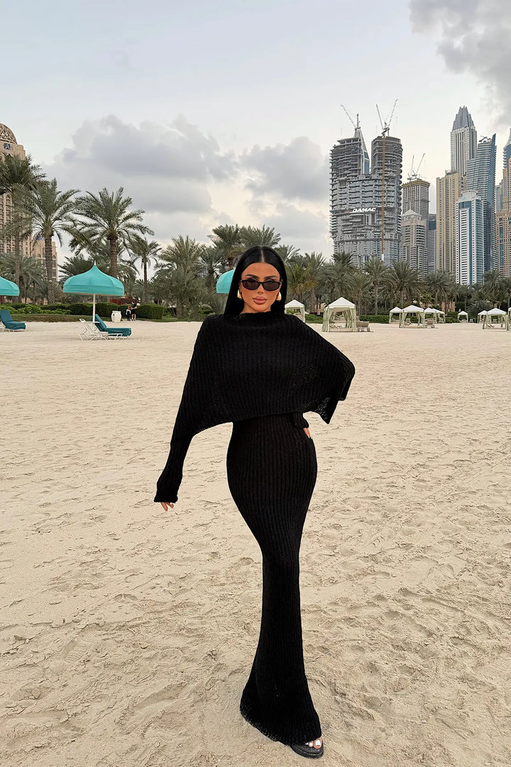 EYY Women Black Knit Dress - Apaseo el Grande