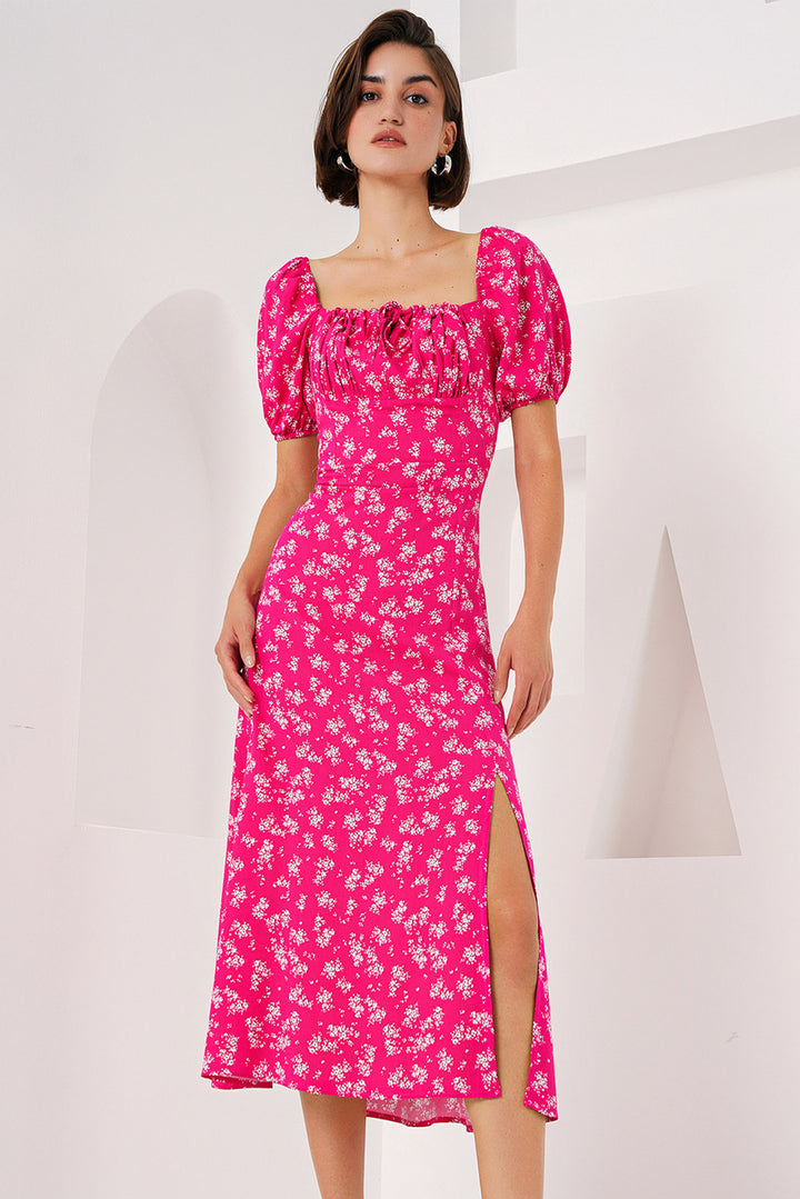 BGD Women Slit Detail Dress - Fuchsia - Schaumburg