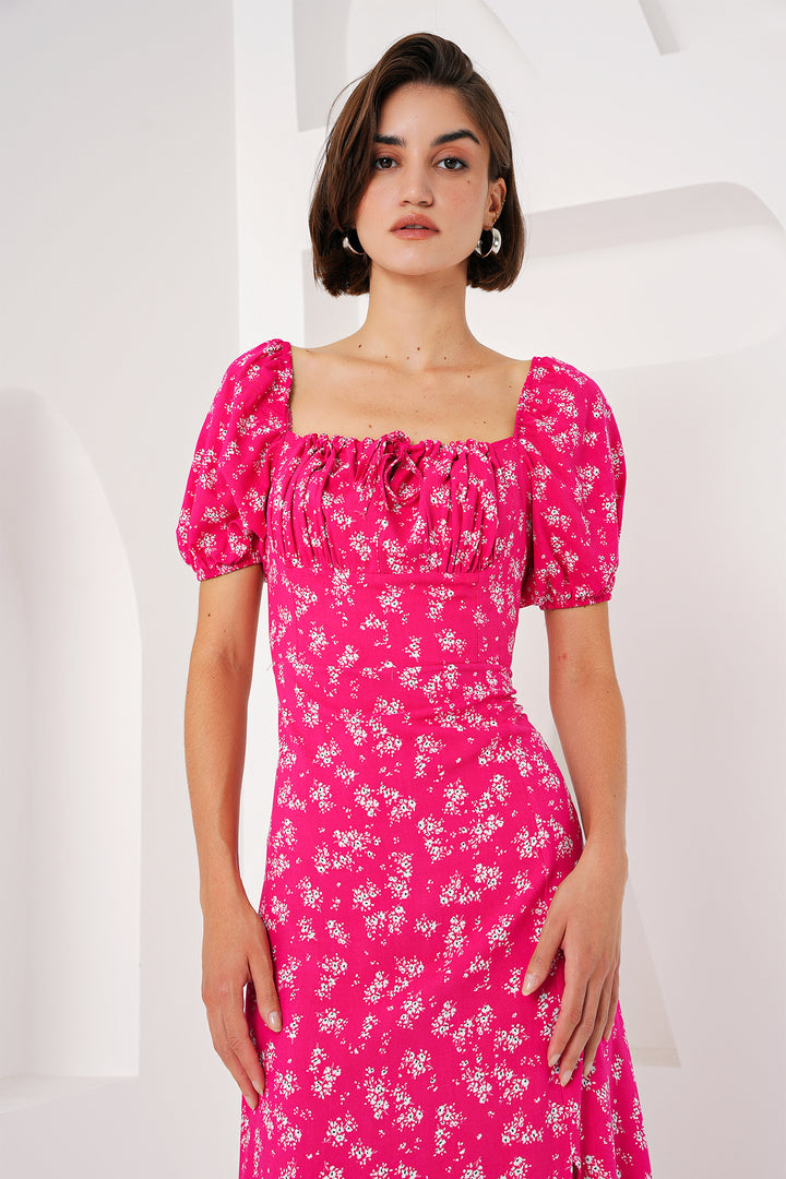 BGD Women Slit Detail Dress - Fuchsia - Schaumburg