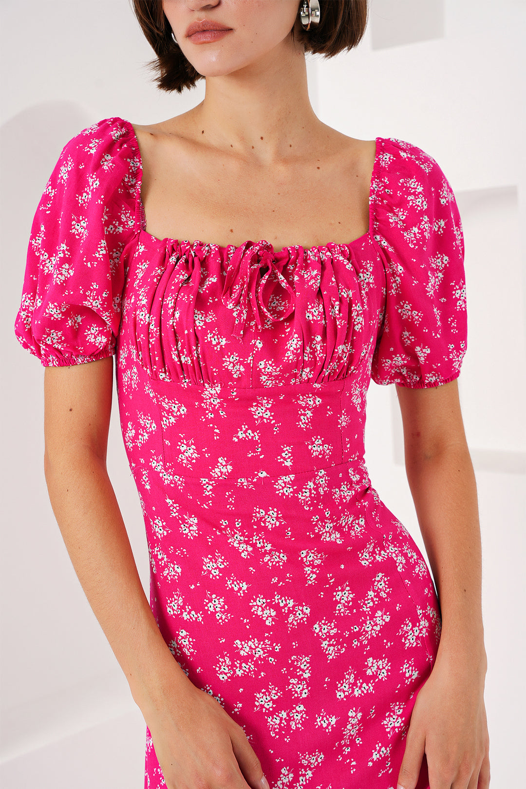 BGD Women Slit Detail Dress - Fuchsia - Schaumburg