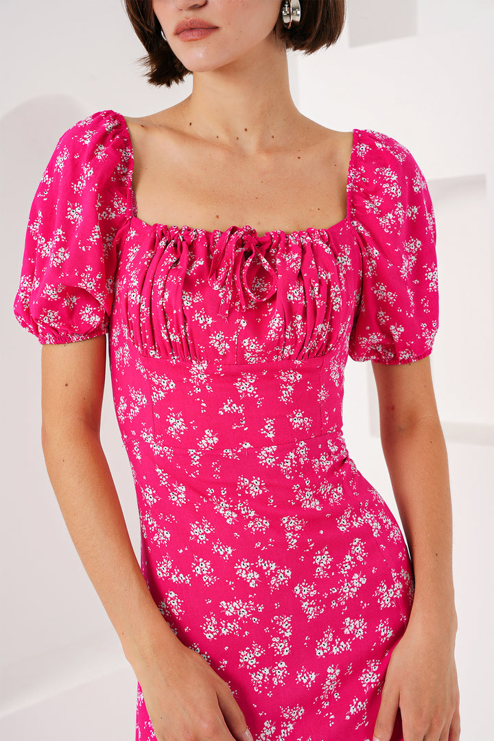 BGD Women Slit Detail Dress - Fuchsia - Schaumburg