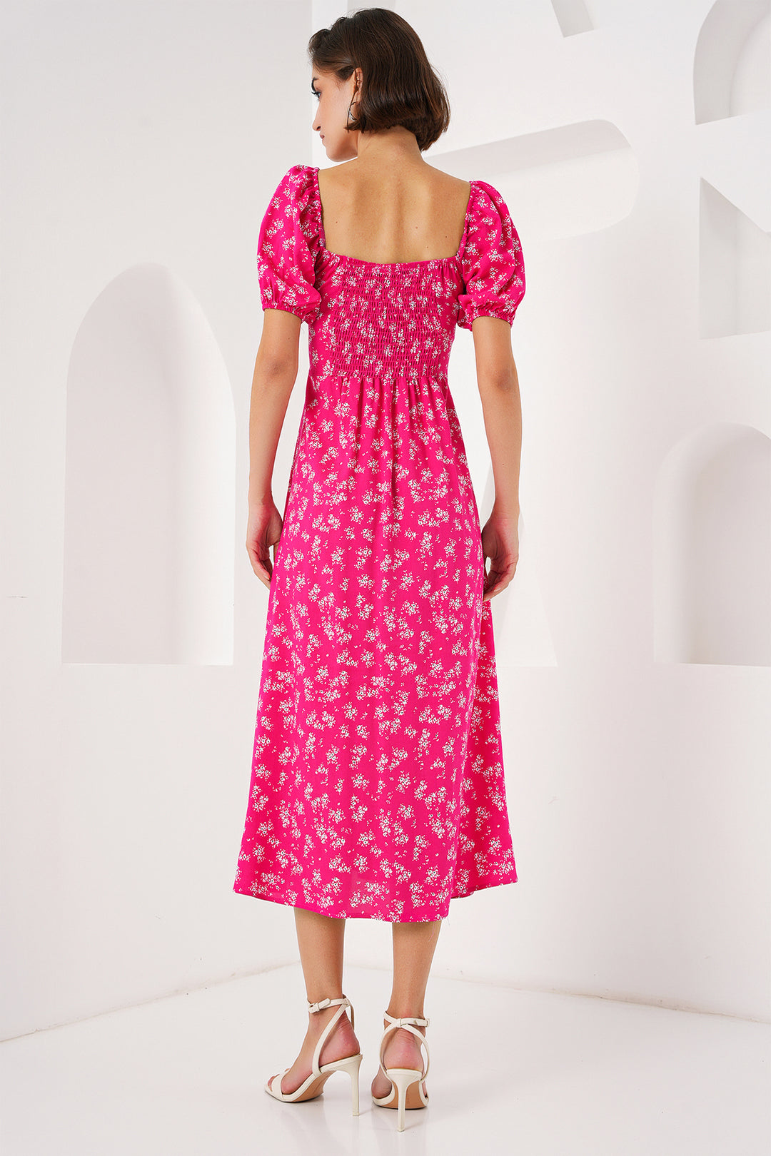 BGD Women Slit Detail Dress - Fuchsia - Schaumburg
