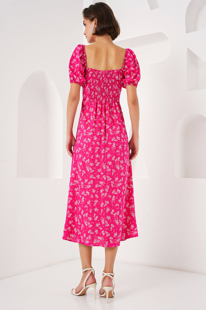 BGD Women Slit Detail Dress - Fuchsia - Schaumburg