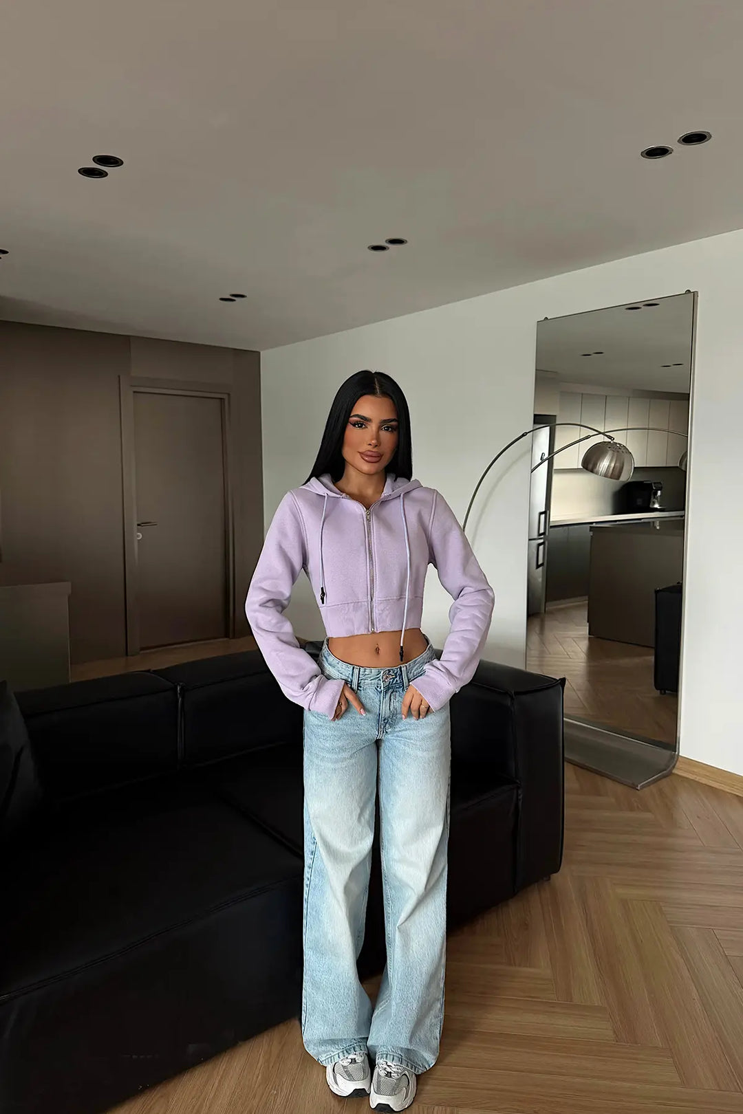EYY Women Lilac Crop Cut Cardigan - Ingolstadt