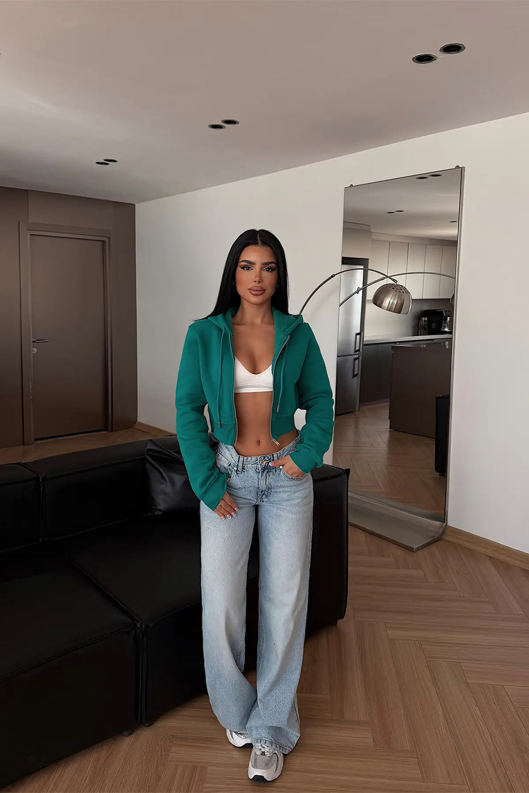 EYY Women Green Crop Cut Cardigan - Nicolás Romero