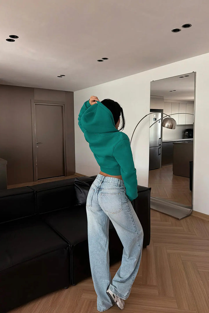 EYY Women Green Crop Cut Cardigan - Nicolás Romero