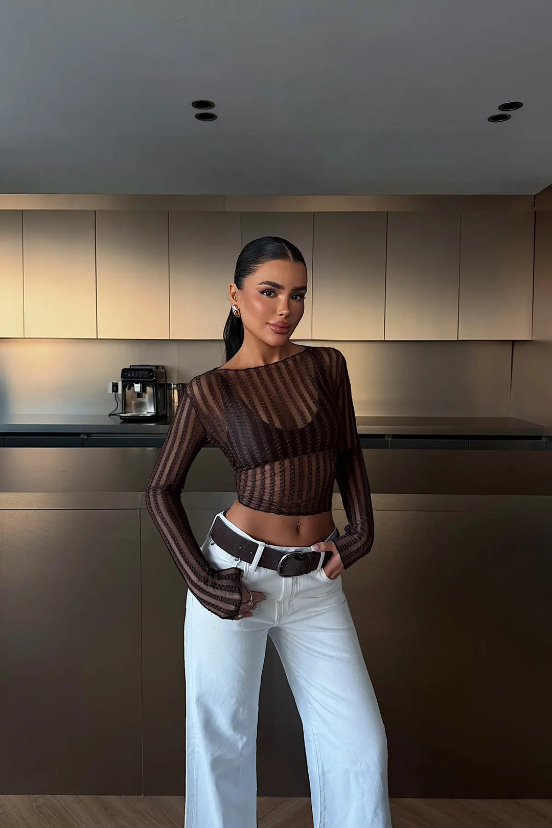 EYY Women Brown Long-Sleeved Blouse - Sankt Gallen
