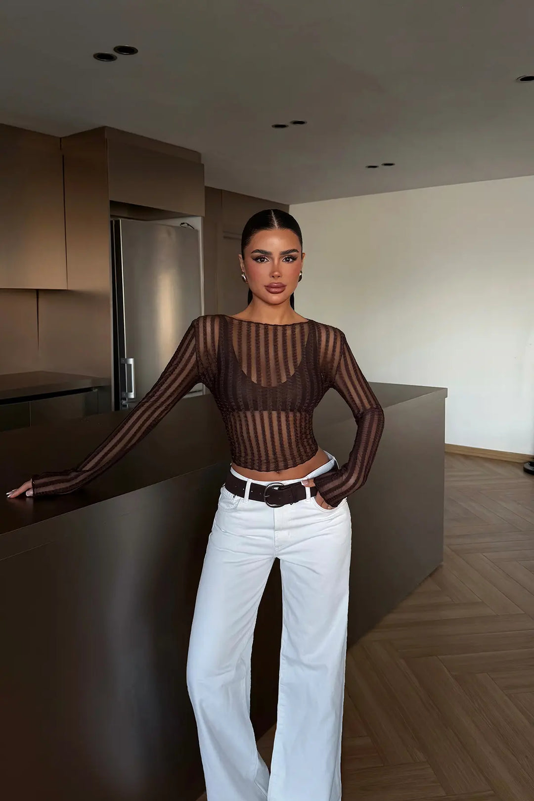 EYY Women Brown Long-Sleeved Blouse - Sankt Gallen