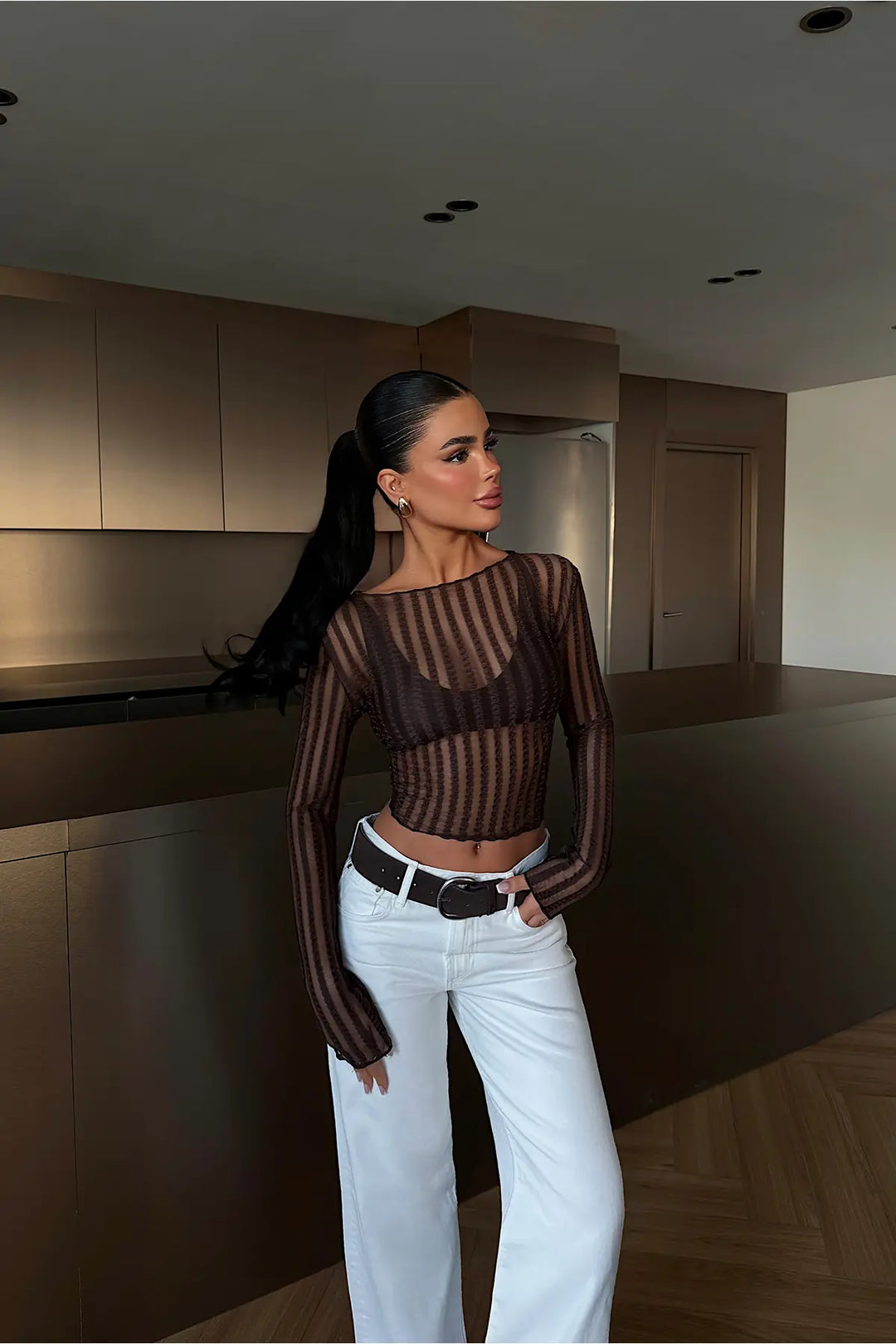 EYY Women Brown Long-Sleeved Blouse - Sankt Gallen