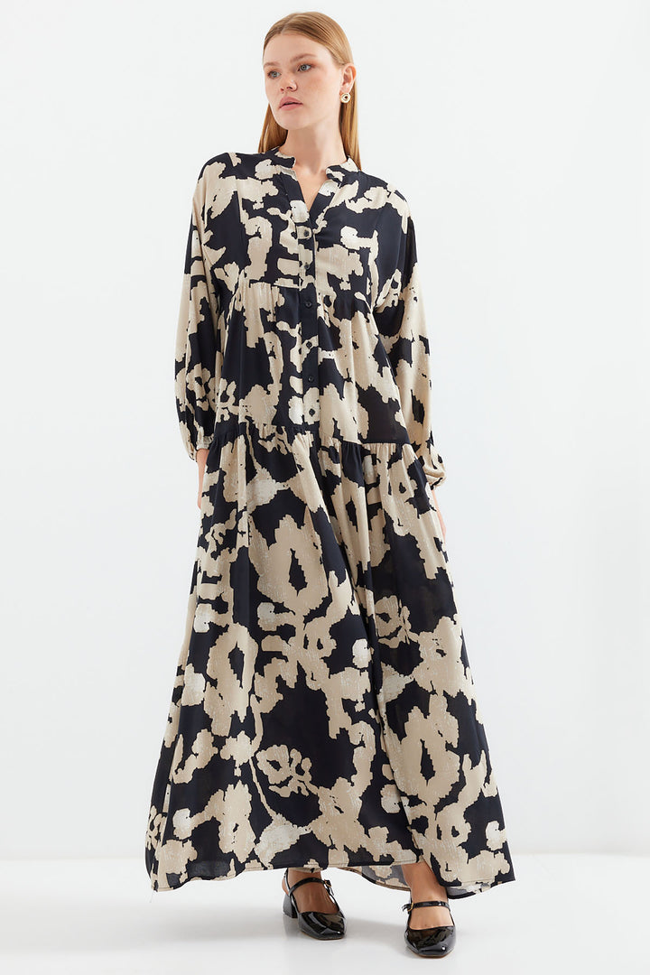 BGD Women Authentic Patterned Hijab Dress - A.Beige - Bottrop