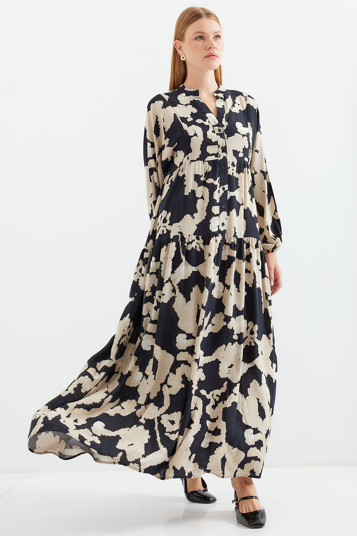 BGD Women Authentic Patterned Hijab Dress - A.Beige - Bottrop