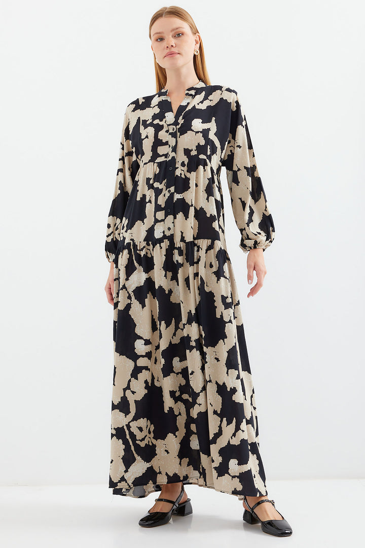 BGD Women Authentic Patterned Hijab Dress - A.Beige - Bottrop