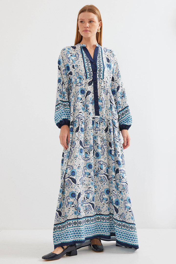 BGD Women Woman Blue Navy Viscose Hijab Dress 2423 - Heidenheim