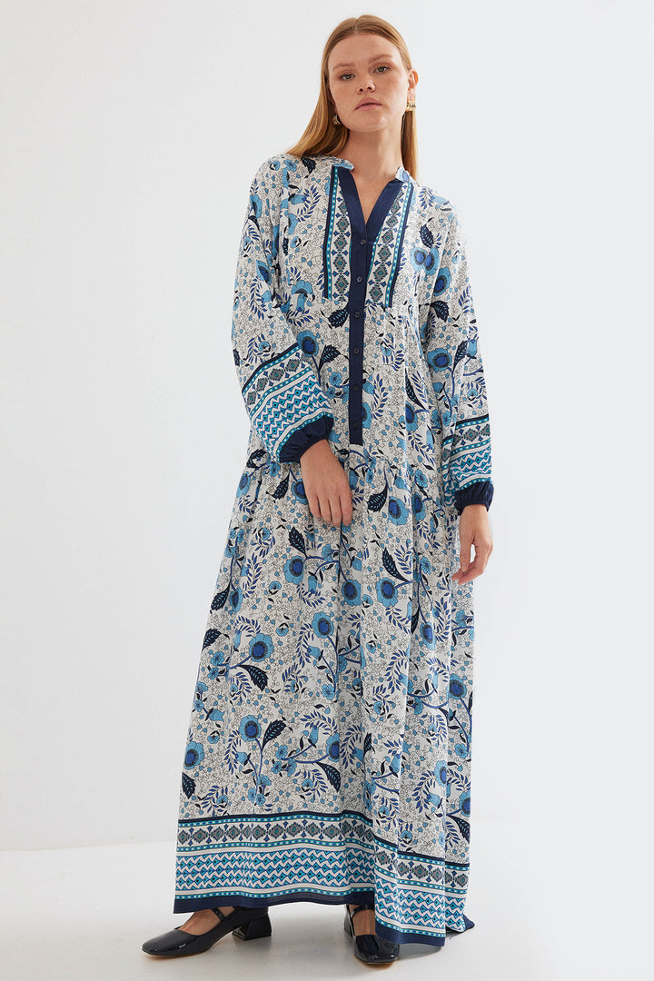 BGD Women Woman Blue Navy Viscose Hijab Dress 2423 - Heidenheim