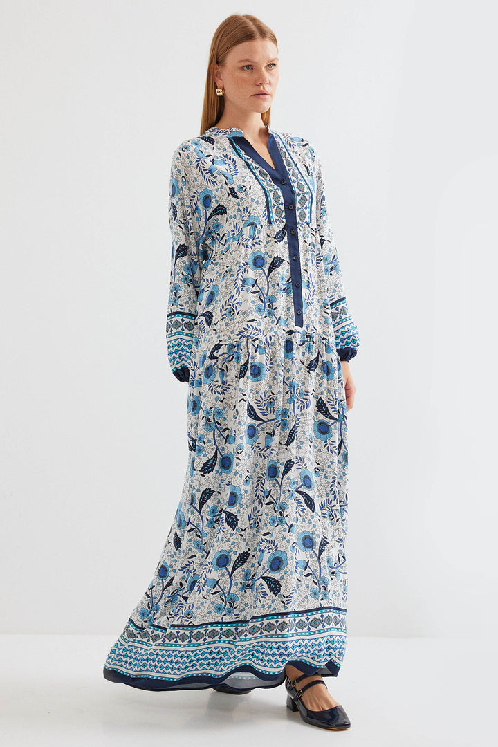BGD Women Woman Blue Navy Viscose Hijab Dress 2423 - Heidenheim