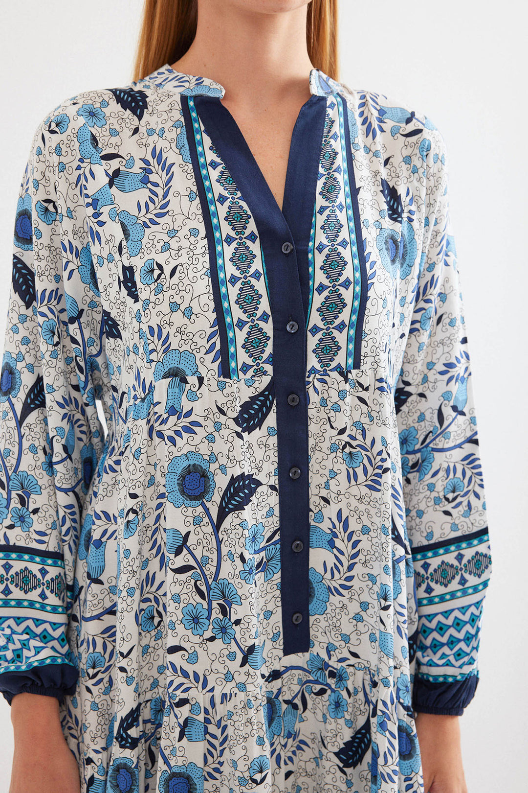 BGD Women Woman Blue Navy Viscose Hijab Dress 2423 - Heidenheim