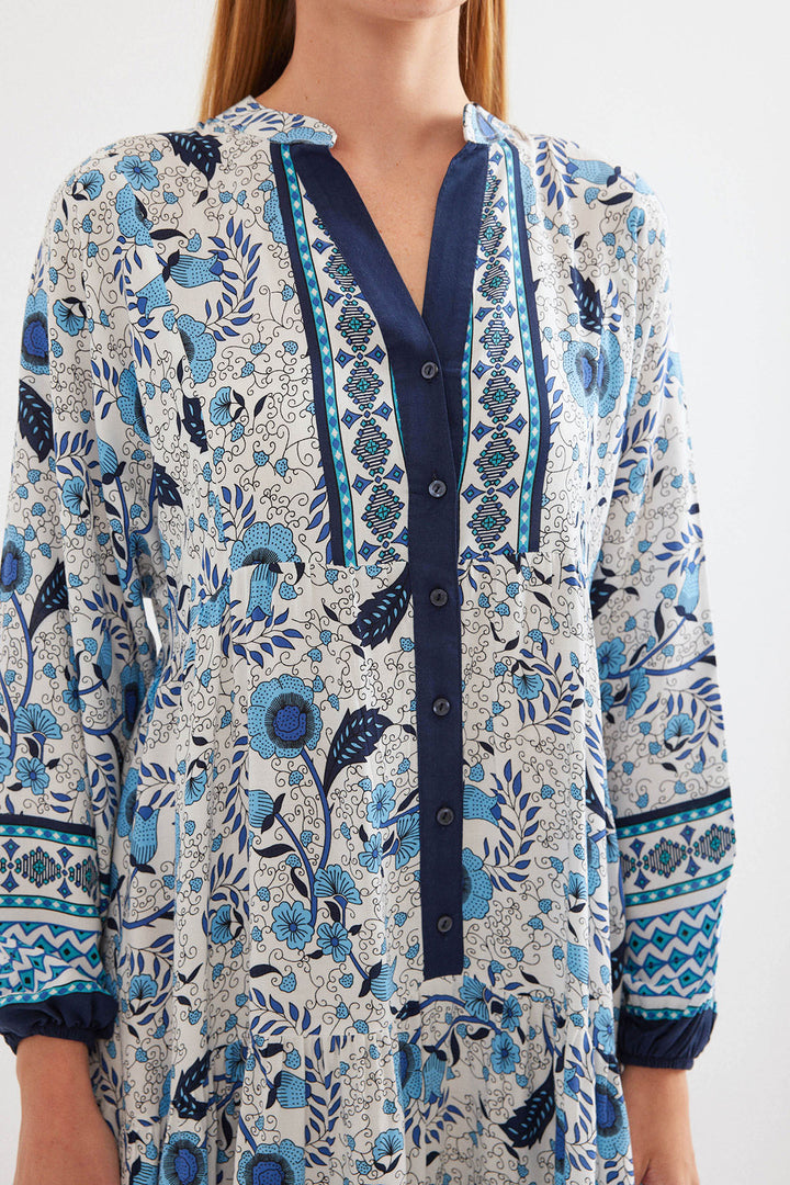 BGD Women Woman Blue Navy Viscose Hijab Dress 2423 - Heidenheim
