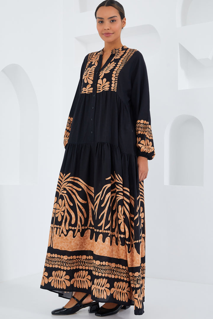 BGD Women Woman Black Mink Viscose Hijab Dress 2423 - Avondale