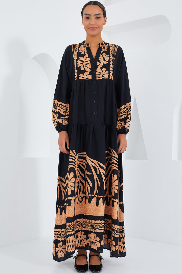 BGD Women Woman Black Mink Viscose Hijab Dress 2423 - Avondale