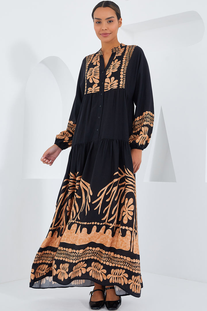 BGD Women Woman Black Mink Viscose Hijab Dress 2423 - Avondale