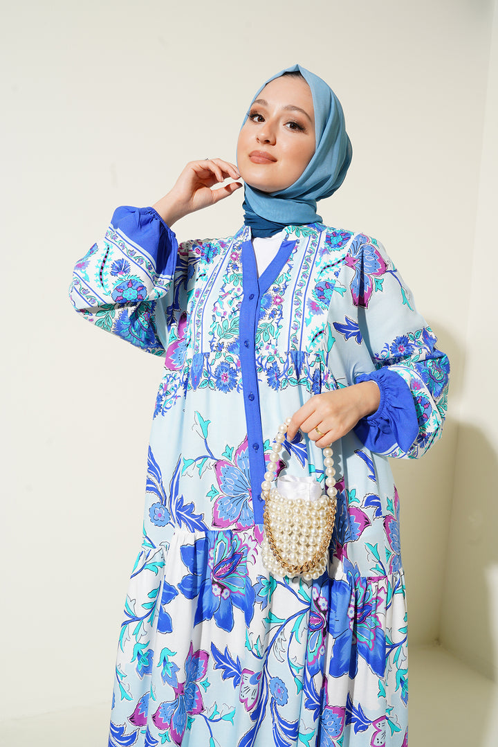 BGD Women Authentic Patterned Hijab Dress - D. Saks - Khmelnytskyi