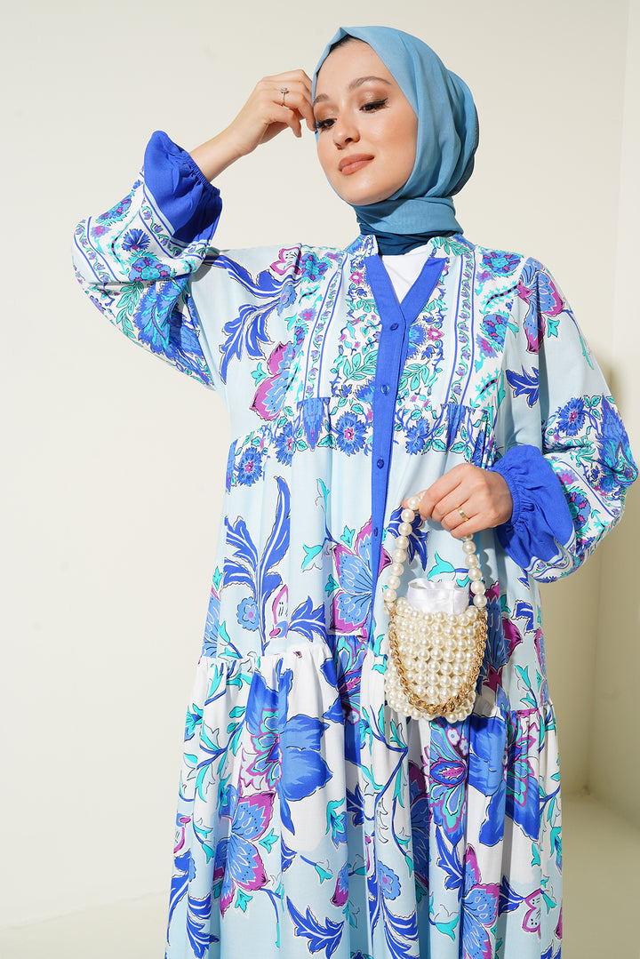 BGD Women Authentic Patterned Hijab Dress - D. Saks - Khmelnytskyi