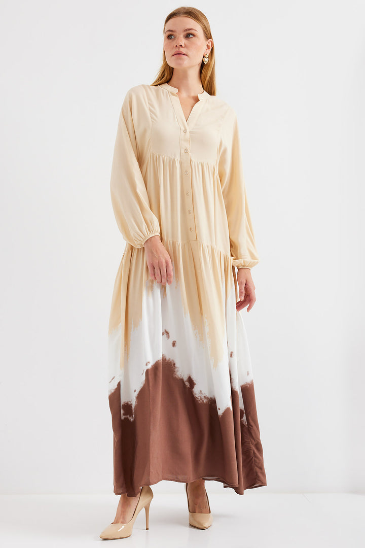 BGD Women Authentic Patterned Dress - T. Brown - Avondale