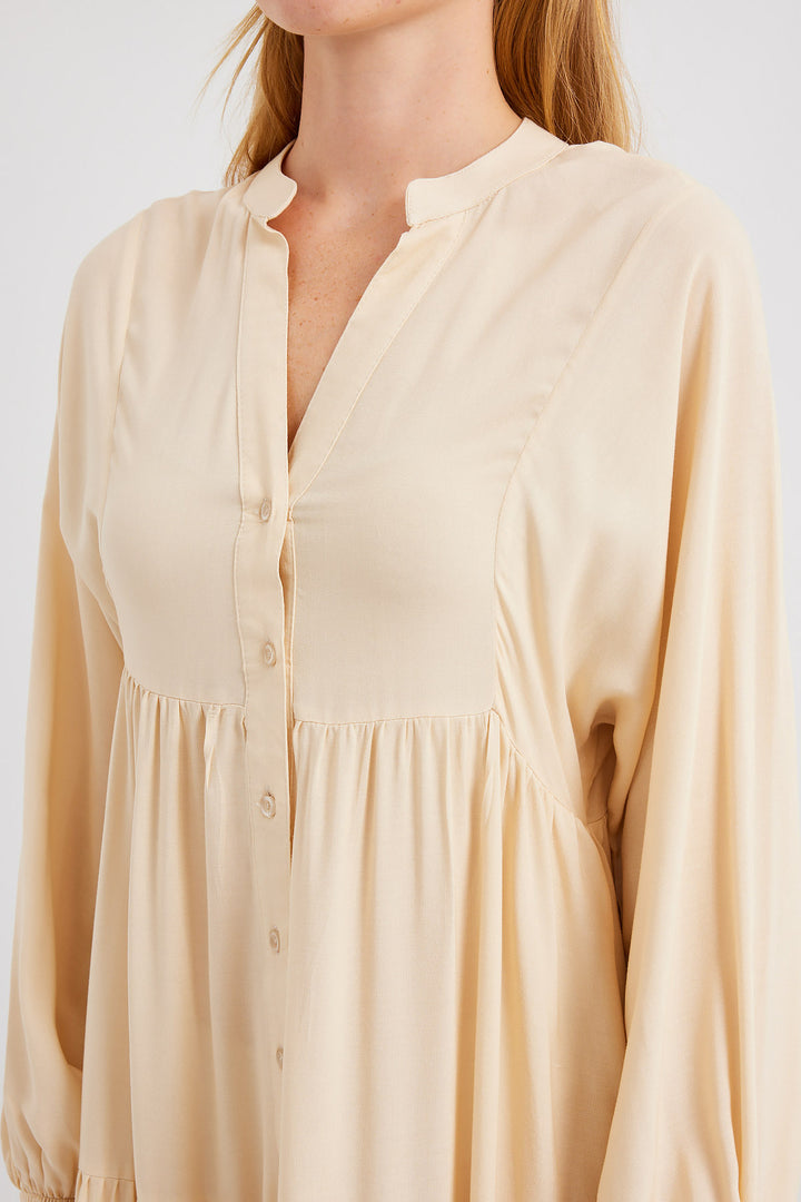 BGD Women Authentic Patterned Dress - T. Brown - Avondale