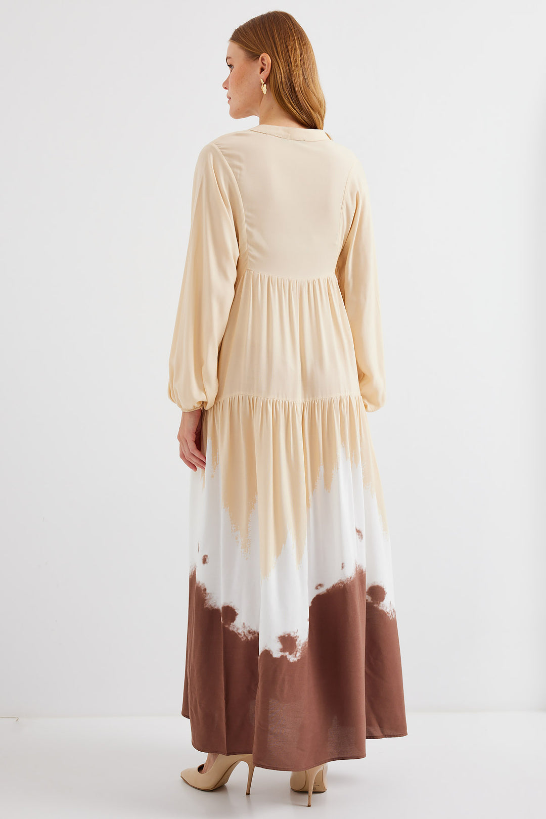BGD Women Authentic Patterned Dress - T. Brown - Avondale
