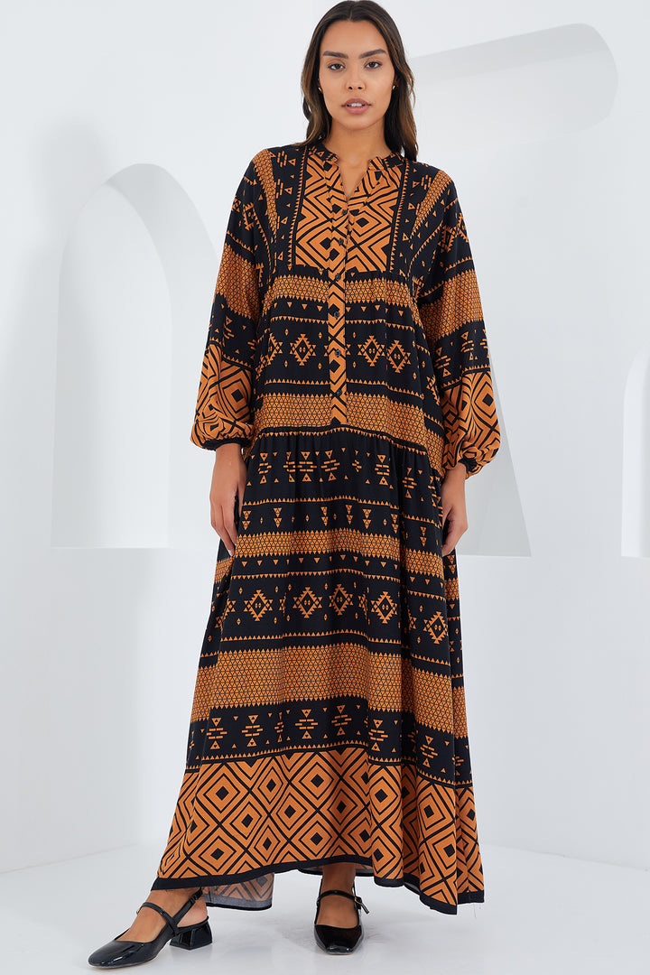 BGD Women Woman Taba Black Viscose Hijab Dress 2423 - Avondale