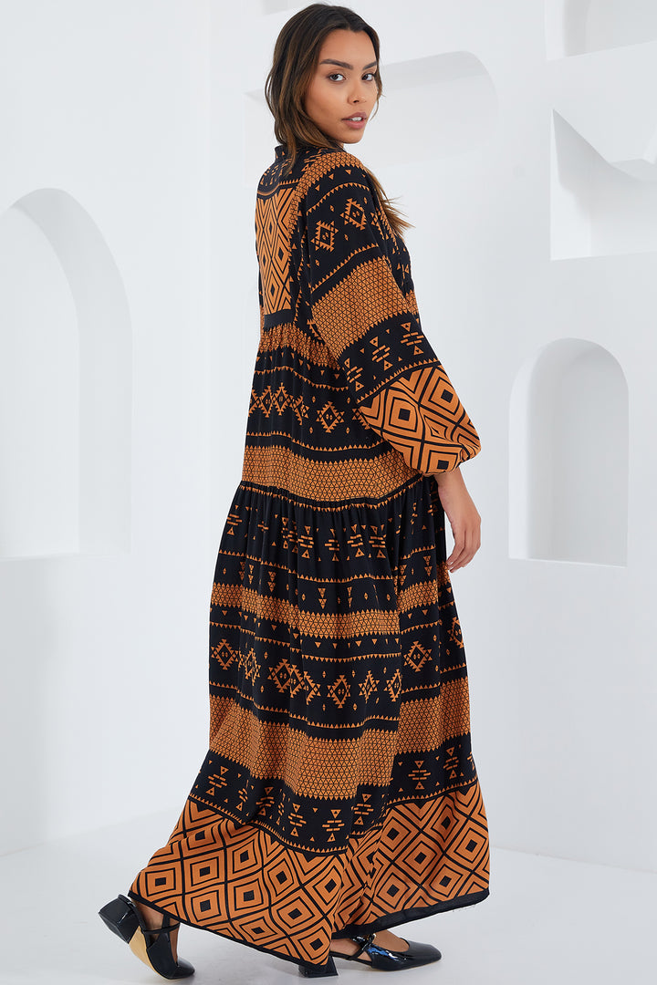 BGD Women Woman Taba Black Viscose Hijab Dress 2423 - Avondale