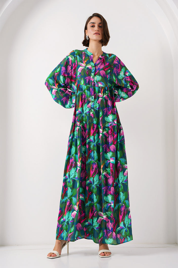 BGD Women Authentic Patterned Dress - Y.Emerald - Avondale