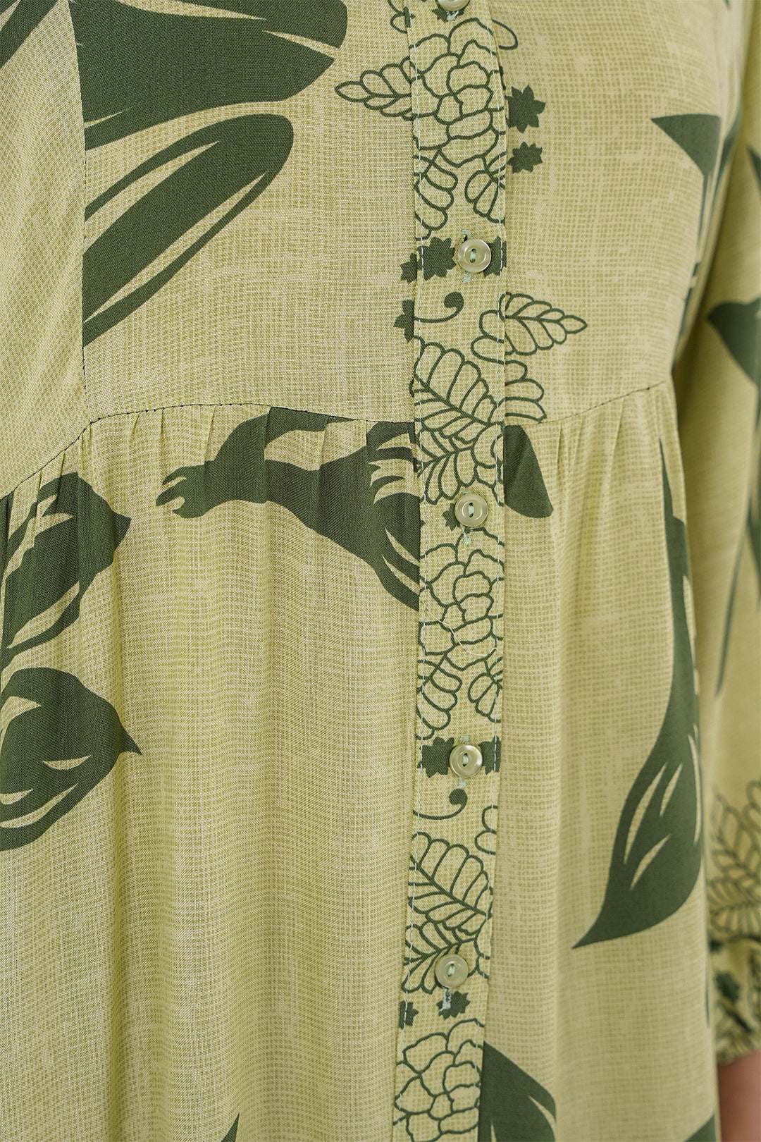 BGD Women Authentic Patterned Dress - Green 4 - Morelia