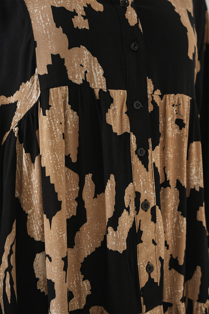 BGD Women Authentic Patterned Hijab Dress - A.Beige - Cwmbran