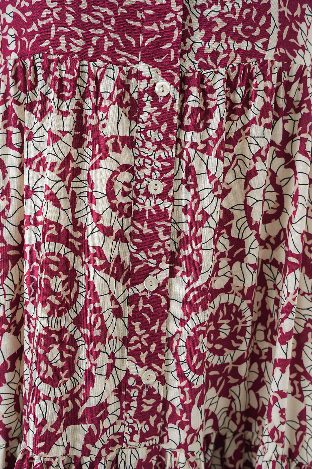 BGD Women Authentic Patterned Hijab Dress - E. Fuchsia - Margate