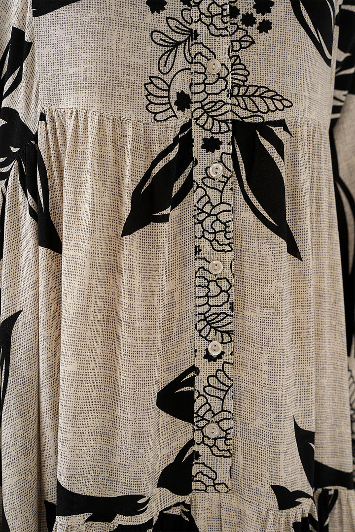 BGD Women Authentic Patterned Hijab Dress - Dark Gray - Paços de Ferreira