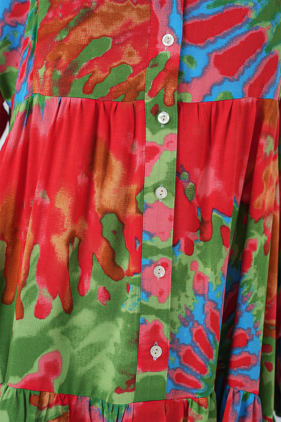 BGD Women Authentic Patterned Hijab Dress - L. Red - Poway