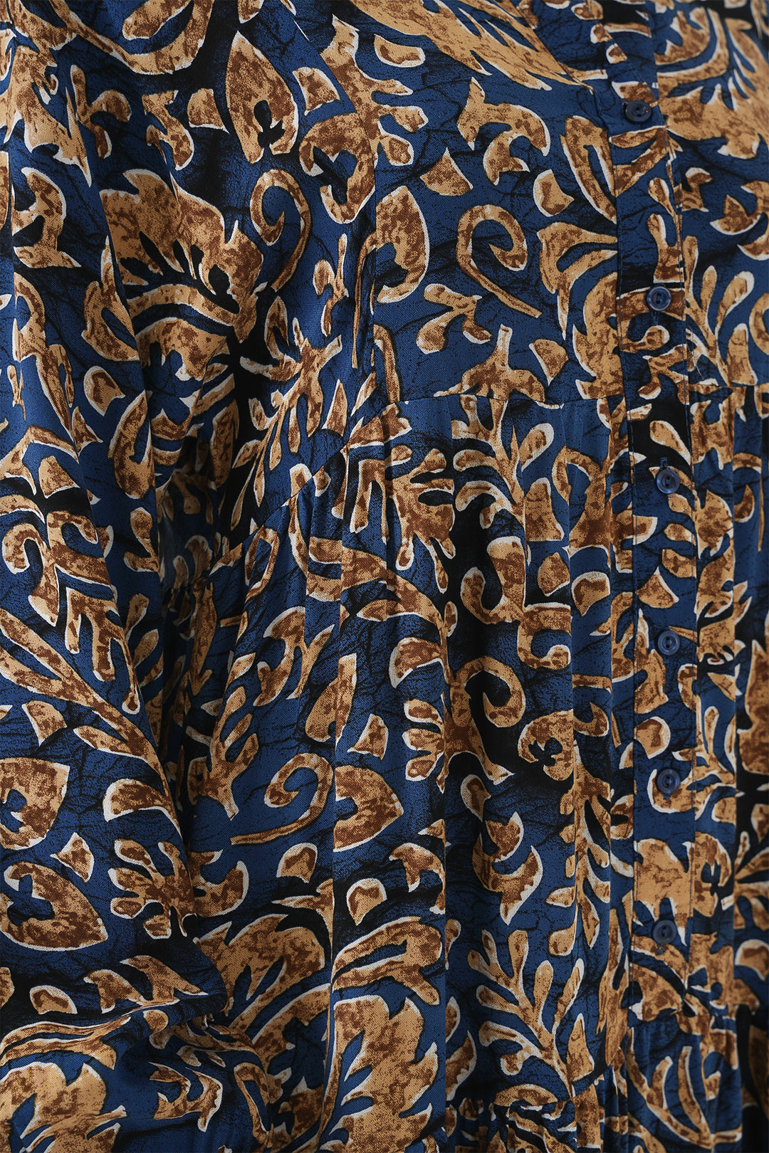 BGD Women Authentic Patterned Hijab Dress - Navy Blue 11 - Cihuatlán