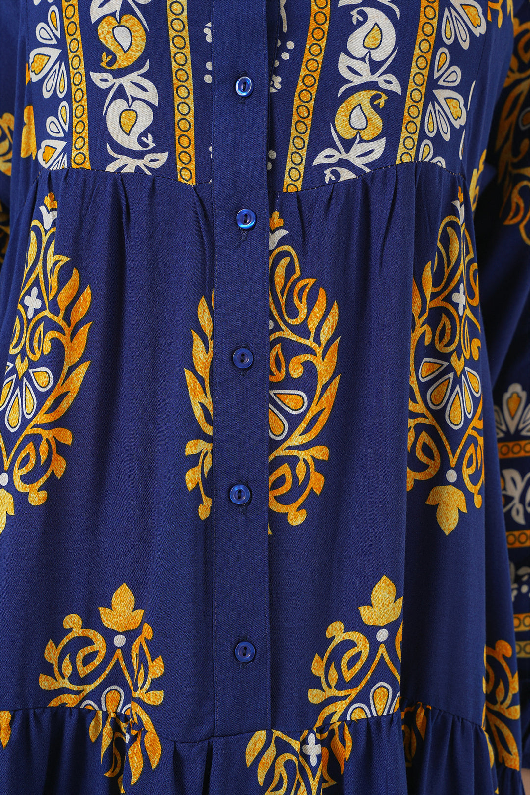 BGD Women Authentic Patterned Hijab Dress - Navy Blue 6 - Harrisburg