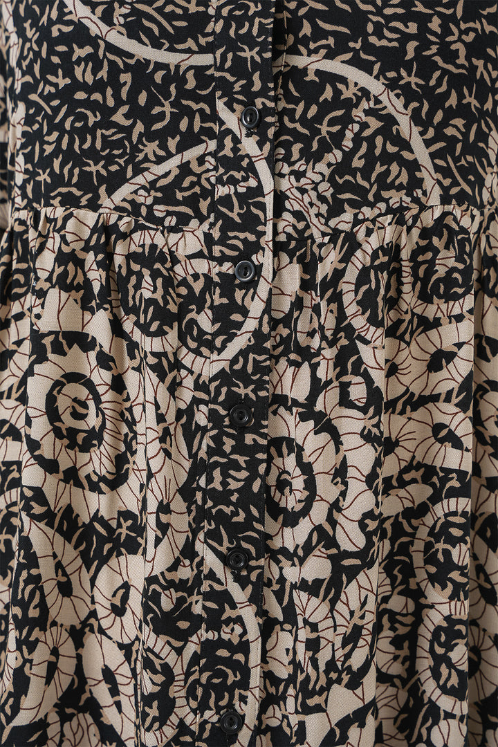 BGD Women Authentic Patterned Hijab Dress - Black 9 - Taxco de Alarcón