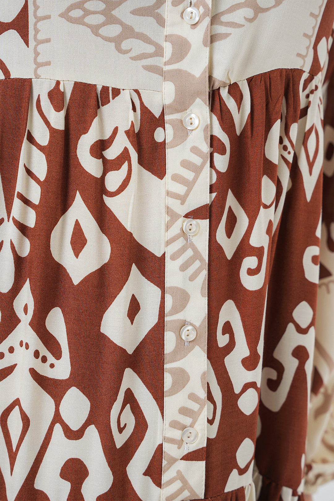 BGD Women Authentic Patterned Hijab Dress - Y.Terracotta - Heerhugowaard
