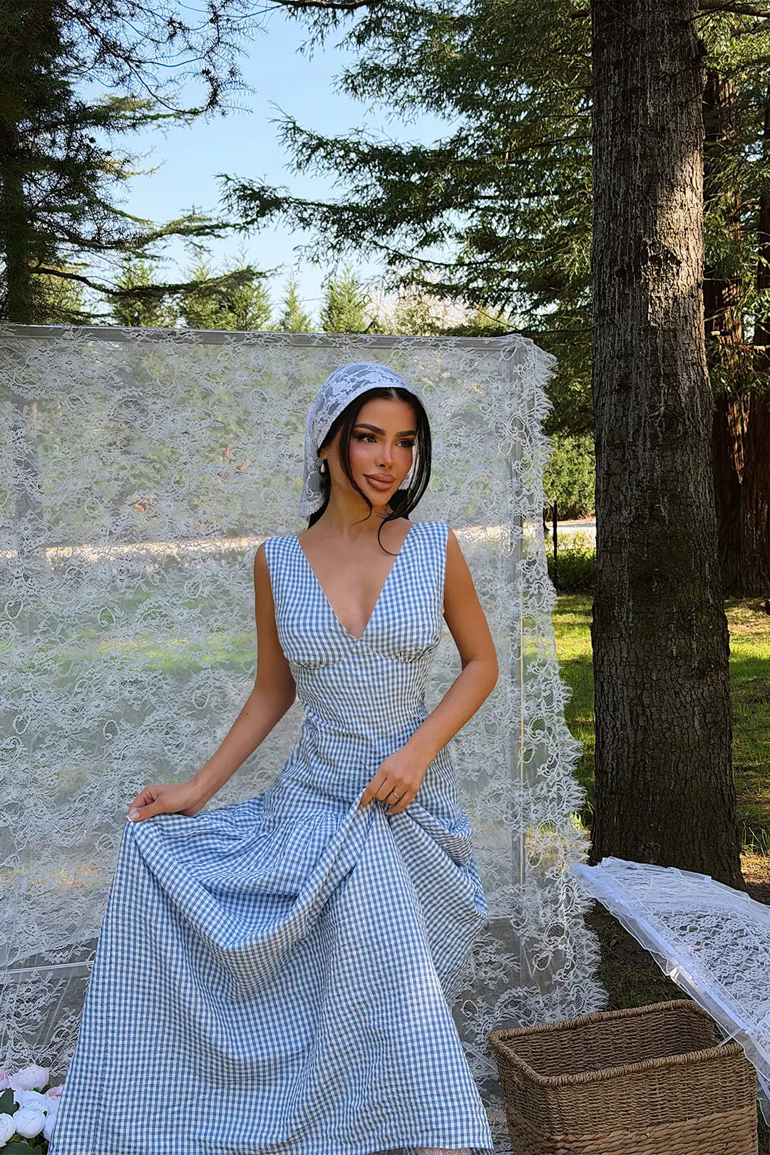 EYY Women Blue Plaid Dress - Câmara de Lobos