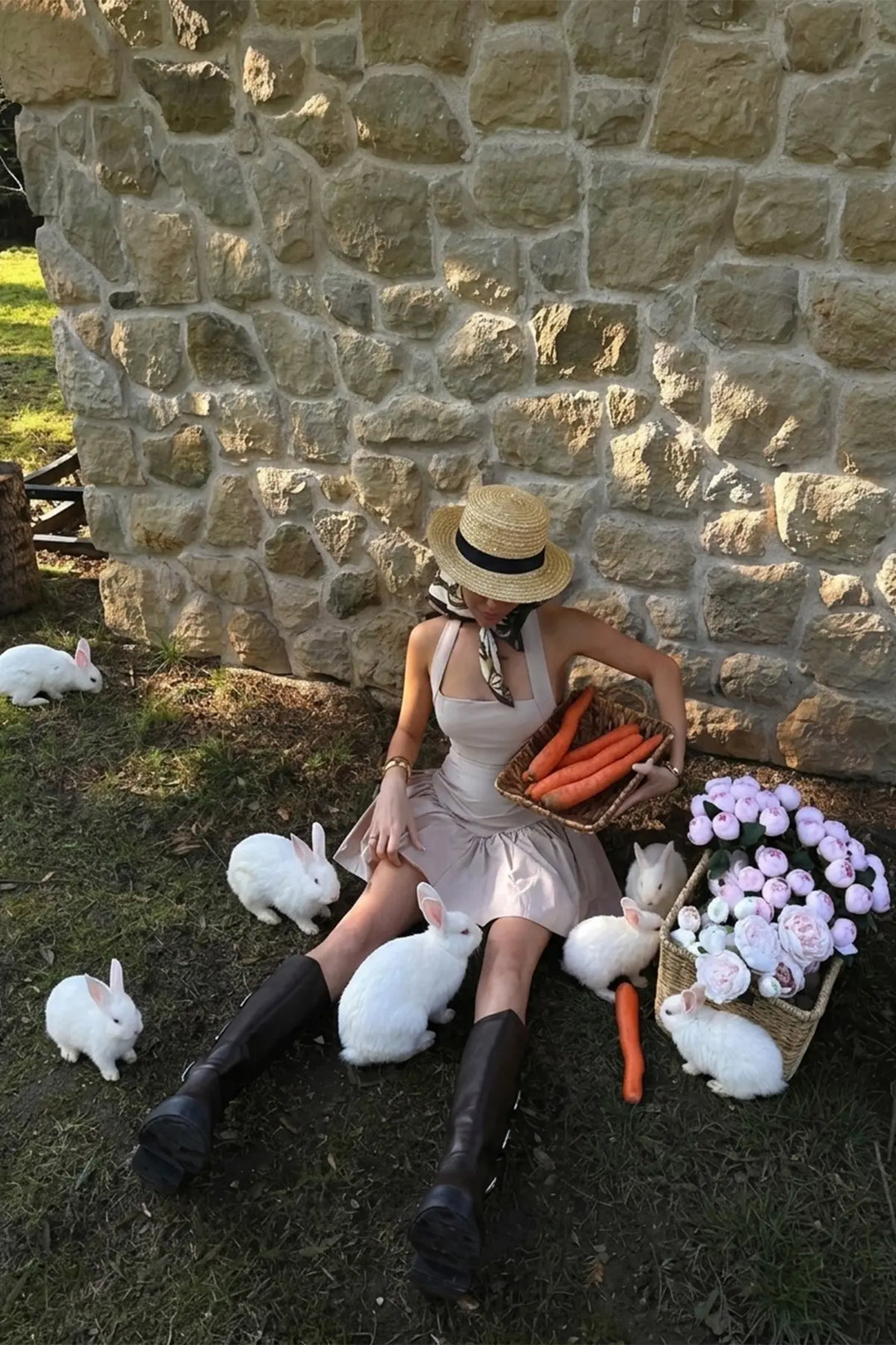 EYY Women Beige Annalise Mini Dress - Widnes