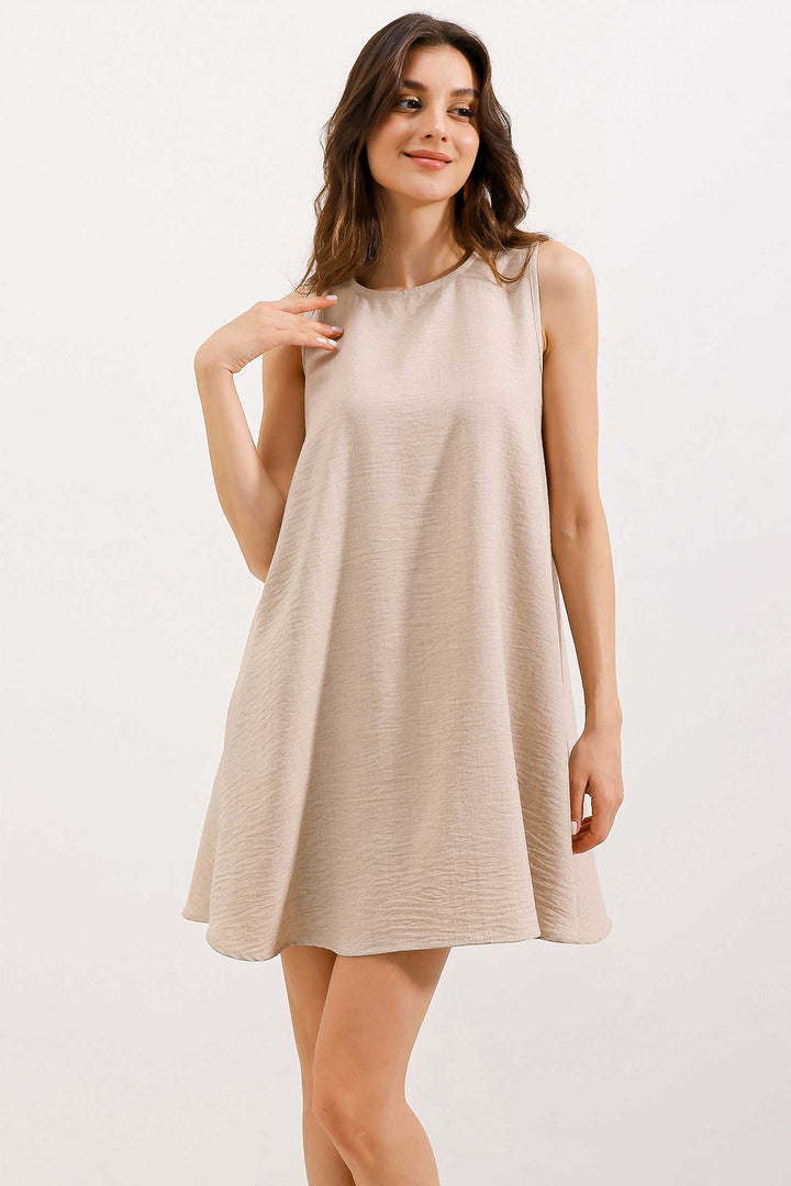 BGD Women Mini Chain Dress - Beige - Xalapa