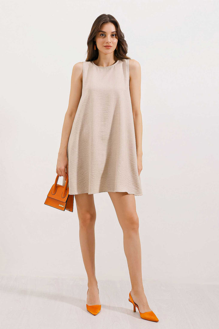BGD Women Mini Chain Dress - Beige - Xalapa