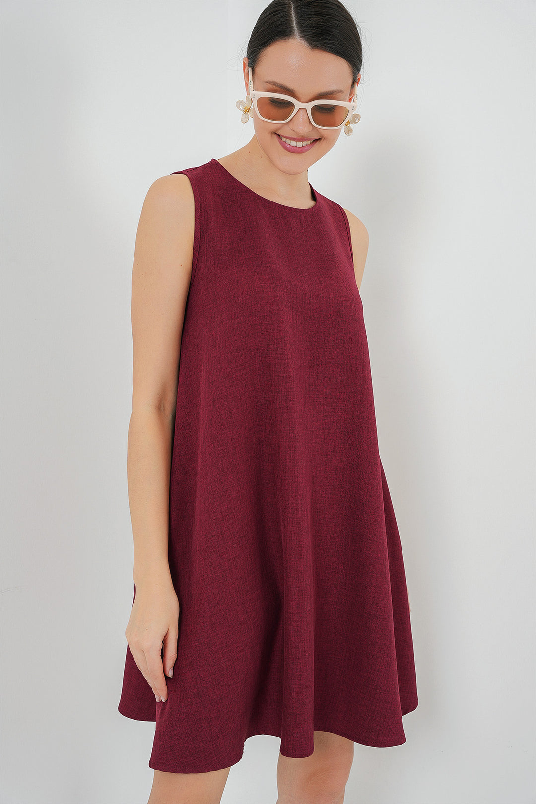 BGD Women Mini Chain Dress - Burgundy - Zutphen